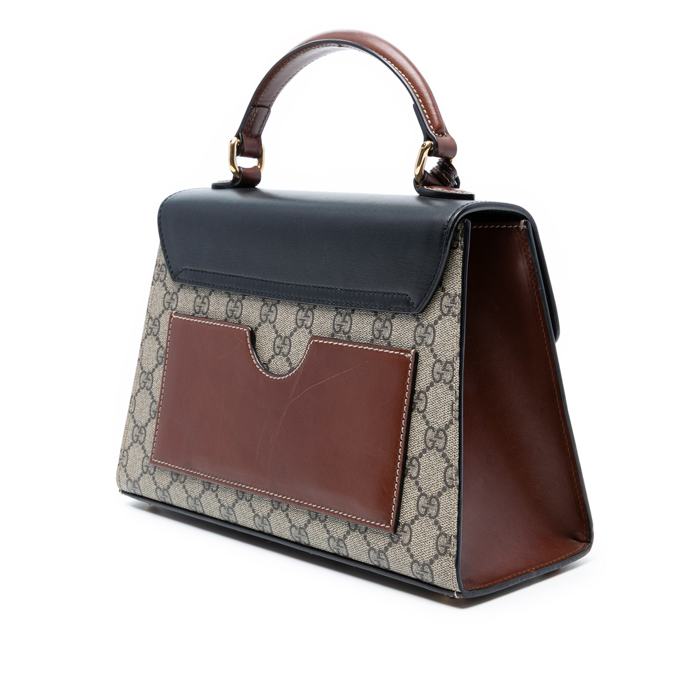 Pre-Loved Gucci Small GG Supreme Padlock Satchel - Picture 2 of 7
